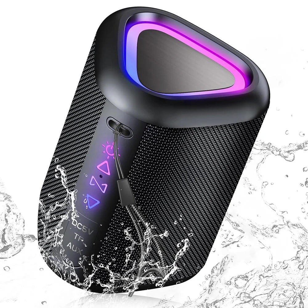 Draagbare Waterdichte Bluetooth Speaker – RGB LED + Sterk Bass-Geluidsysteem