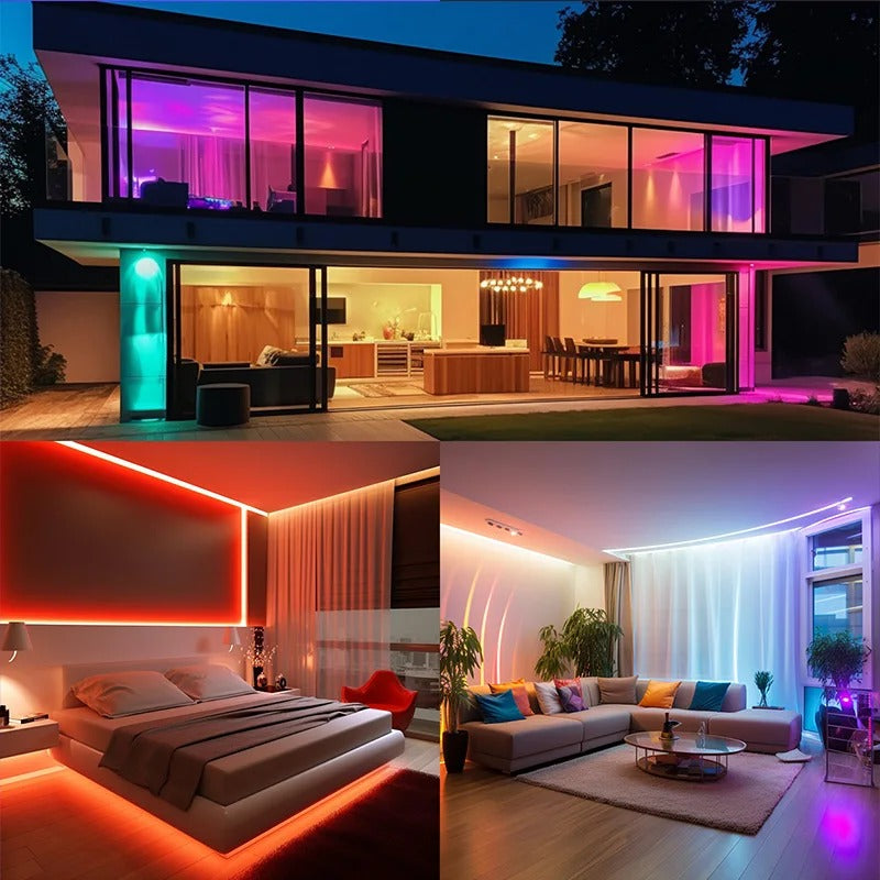 Slimme WiFi RGB LED-Stripverlichting – App & Bluetooth Besturing